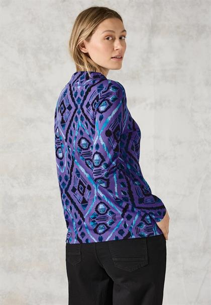 Langarmshirt mit Print wild lilac