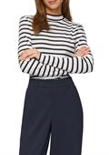 Langarmshirt mit Rippstruktur blau