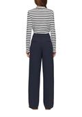 Langarmshirt mit Rippstruktur blau