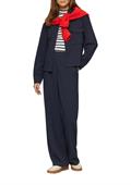 Langarmshirt mit Rippstruktur blau