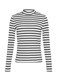Langarmshirt mit Rippstruktur blau