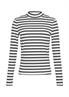 Langarmshirt mit Rippstruktur blau