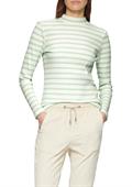 Langarmshirt mit Rippstruktur creme
