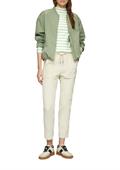 Langarmshirt mit Rippstruktur creme