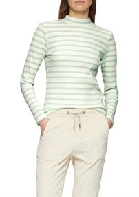 Langarmshirt mit Rippstruktur creme