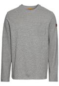 Langarmshirt mit Steppmuster stone gray