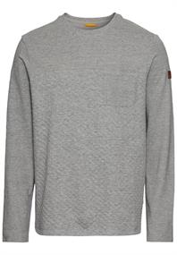 Langarmshirt mit Steppmuster stone gray