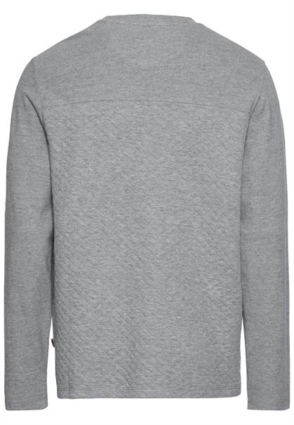Langarmshirt mit Steppmuster stone gray