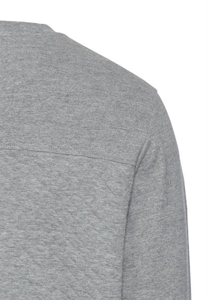 Langarmshirt mit Steppmuster stone gray