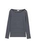 Langarmshirt mit Streifenmuster navy offwhite tee stripe