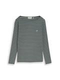 Langarmshirt mit Streifenmuster olive mint green stripe