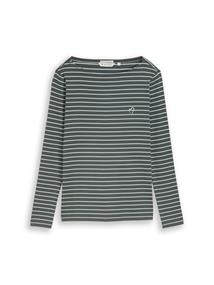 Langarmshirt mit Streifenmuster olive mint green stripe