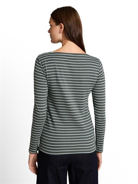 Langarmshirt mit Streifenmuster olive mint green stripe