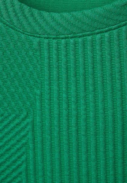 Langarmshirt mit Struktur easy green