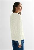 Langarmshirt mit Struktur vanilla white