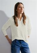 Langarmshirt mit Struktur vanilla white