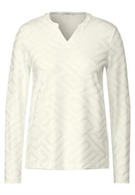 Langarmshirt mit Struktur vanilla white