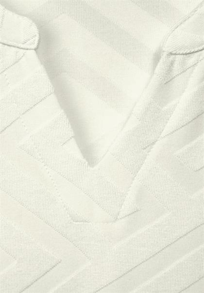 Langarmshirt mit Struktur vanilla white