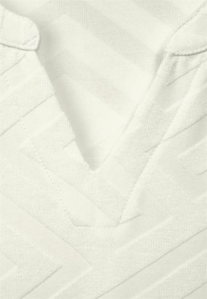 Langarmshirt mit Struktur vanilla white