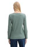 Langarmshirt mit Turn-Up-Funktion off white green small stripe