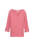 Langarmshirt mit Turn-Up-Funktion off white red small stripe
