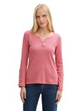 Langarmshirt mit Turn-Up-Funktion off white red small stripe