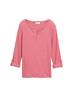 Langarmshirt mit Turn-Up-Funktion off white red small stripe