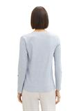 Langarmshirt mit Turn-Up-Funktion offwhite navy small stripe