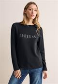 Langarmshirt mit Wording black