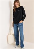 Langarmshirt mit Wording black