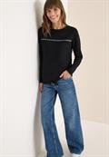 Langarmshirt mit Wording black