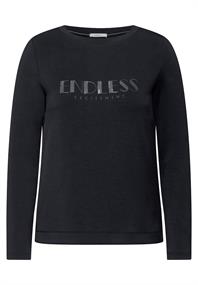 Langarmshirt mit Wording black