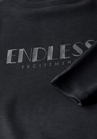 Langarmshirt mit Wording black