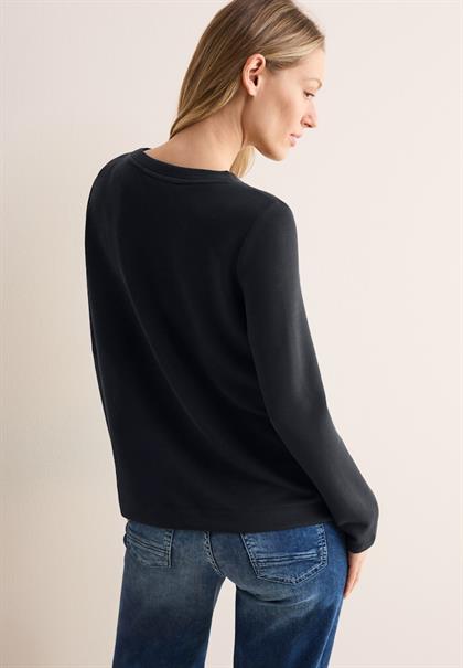 Langarmshirt mit Wording black
