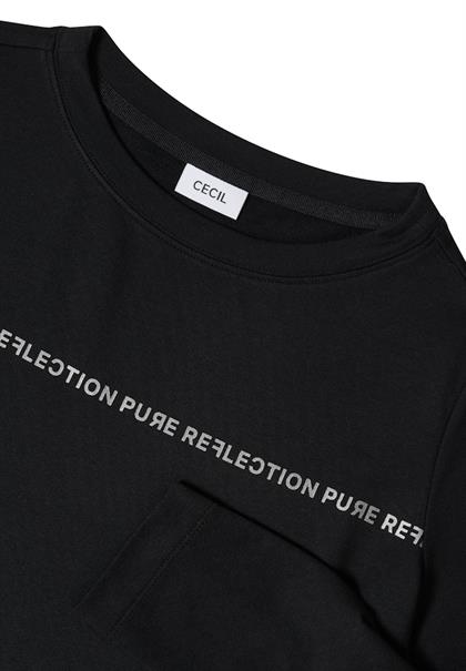 Langarmshirt mit Wording black