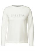 Langarmshirt mit Wording vanilla white
