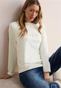 Langarmshirt mit Wording vanilla white