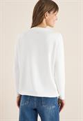 Langarmshirt mit Wording vanilla white