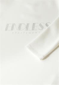 Langarmshirt mit Wording vanilla white
