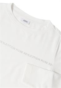 Langarmshirt mit Wording vanilla white