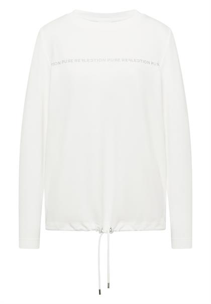 Langarmshirt mit Wording vanilla white