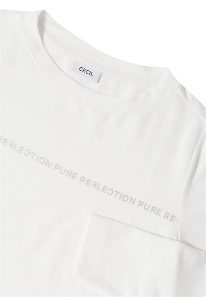 Langarmshirt mit Wording vanilla white