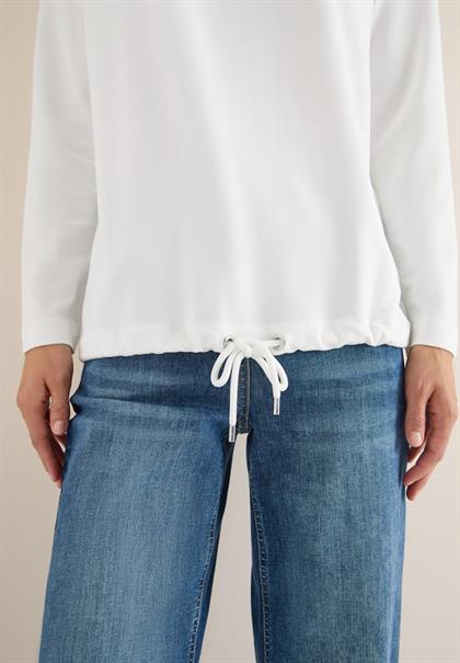 Langarmshirt mit Wording vanilla white