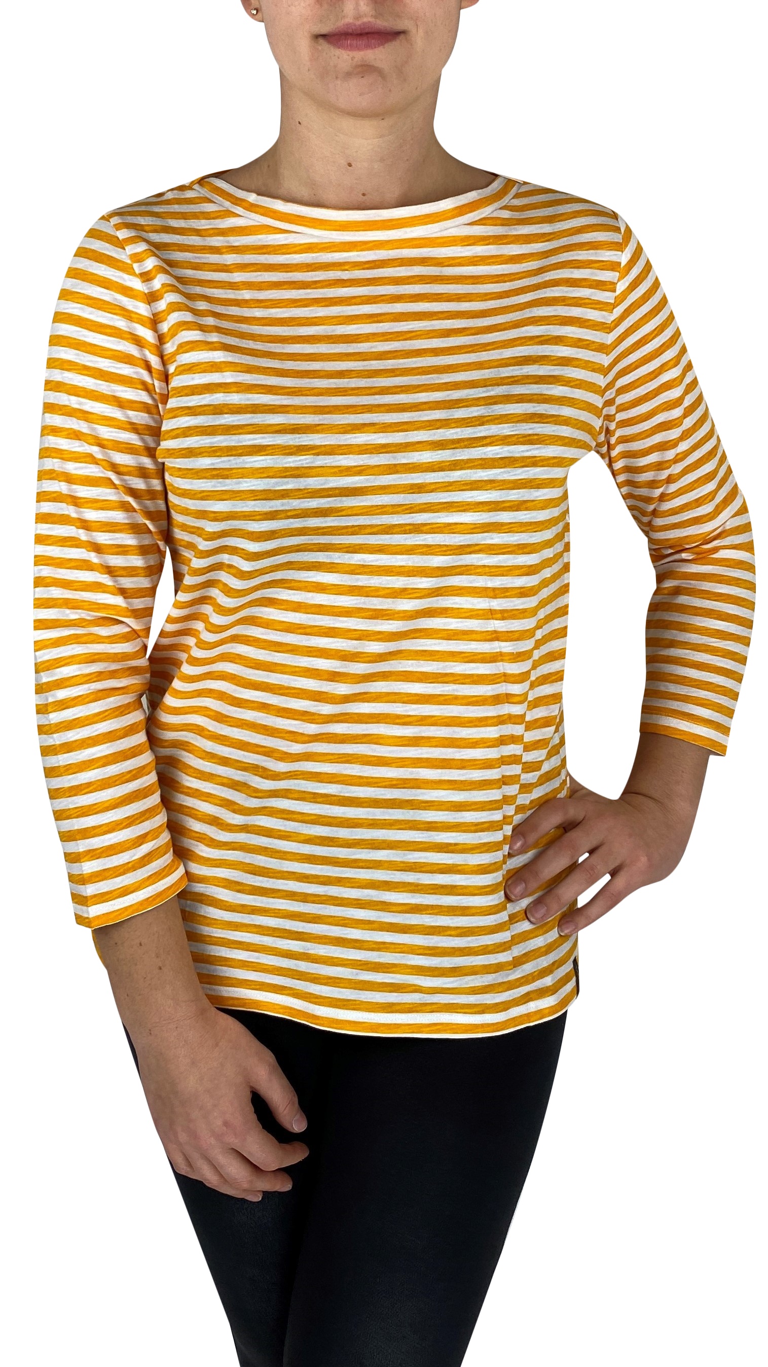 Tara-M Damen Langarmshirt Pontiac Radiant Yellow - kragen
