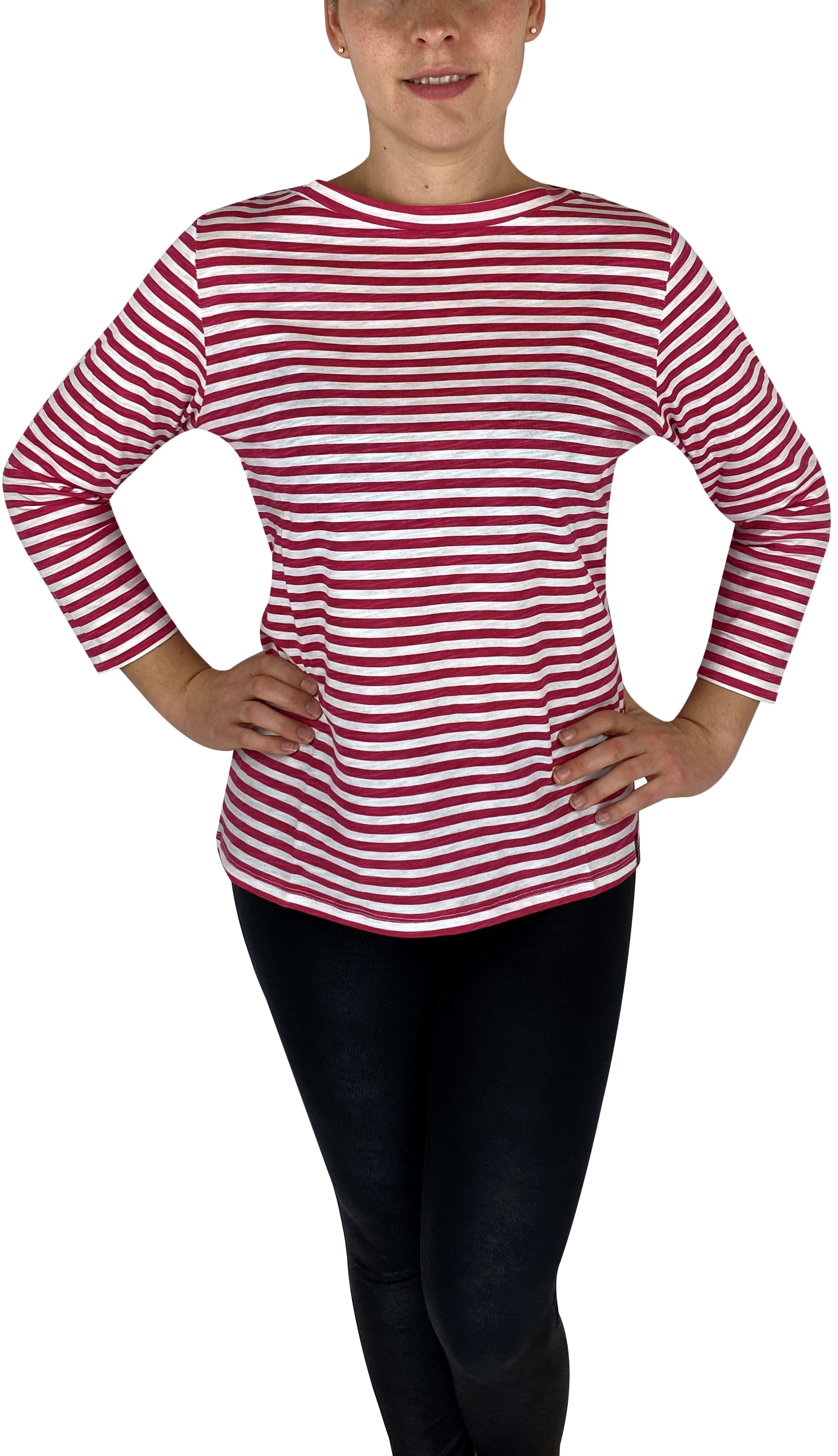 Tara-M Damen Langarmshirt Pontiac Very Berry - kragen