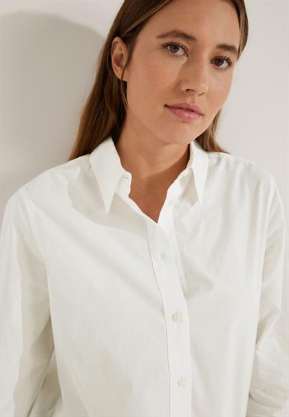 Lange Bluse aus Baumwolle vanilla white