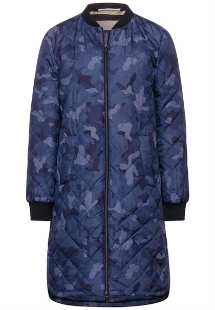 Lange Damenjacke dark vintage blue