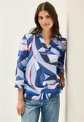 Lange Hemdbluse mit Print urban navy blue