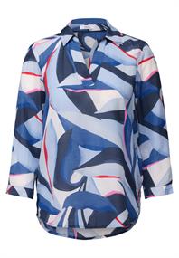 Lange Hemdbluse mit Print urban navy blue