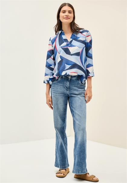 Lange Hemdbluse mit Print urban navy blue